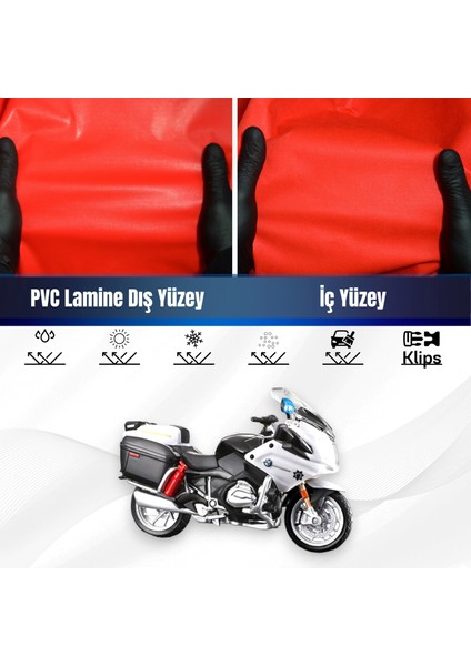 Bmw R 1200 Rt Motosiklet Brandası Su Geçirmez Branda Kırmızı Branda Motor Branda Xxl