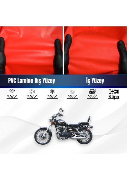 Revolt Rc3 Motosiklet Brandası Su Geçirmez Branda Kırmızı Branda Motor Branda M