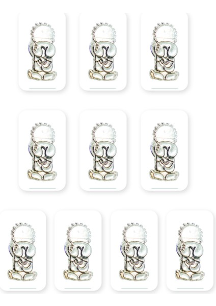 10'lu Filistin Hanzala Simgisi Gri Renki Rozeti A300002-10