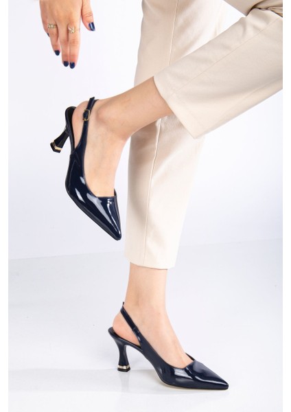 Nomi Topuklu Rugan Ayakkabı Lacivert modelleri