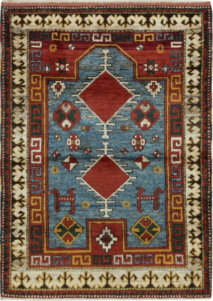 113 x 157 cm Eski El Dokuması Yünlü Türk Halısı. Türünün tek örneği namaz halısı. Yün. TEK1865