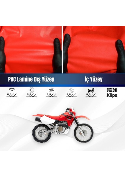 Husqvarna Norden 901 Motosiklet Brandası Su Geçirmez Branda Kırmızı Branda Motor Branda Xl