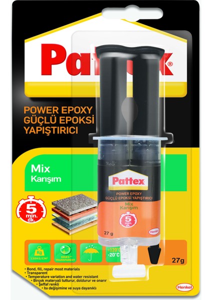 Power Epoksi Güçlü Yapıştırıcı-Mix Karışım 27 gr