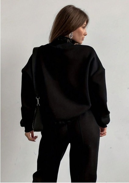 Kadın 3 Iplik Siyah Storm Baby Baskılı Alt Üst Eşofman Takım fiyatları