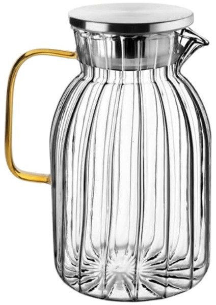 Metal Kapaklı Cam Sürahi 1500 Ml