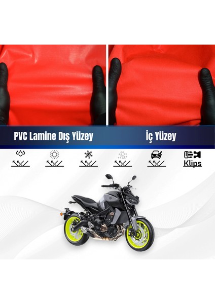 Yamaha X-Max 250 Iron Max Abs Motosiklet Brandası Su Geçirmez Branda Kırmızı Branda Motor Branda Xl