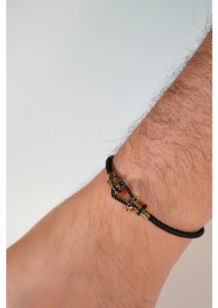 14 Ayar Altın 5.29 Gram Çapalı Erkek Bilekliği