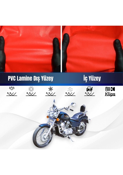 Honda X-Adv 350 Motosiklet Brandası Su Geçirmez Branda Kırmızı Branda Motor Branda Xç
