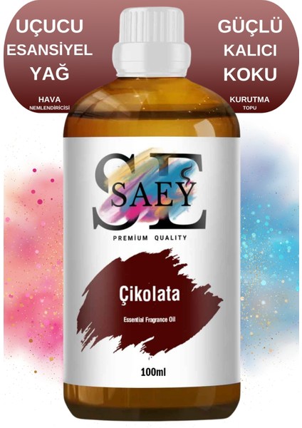 Çikolata Esansiyel Uçucu Koku Yağ Buhurdanlık Yağı Difüzör Esansı Hobi Esans 100ml