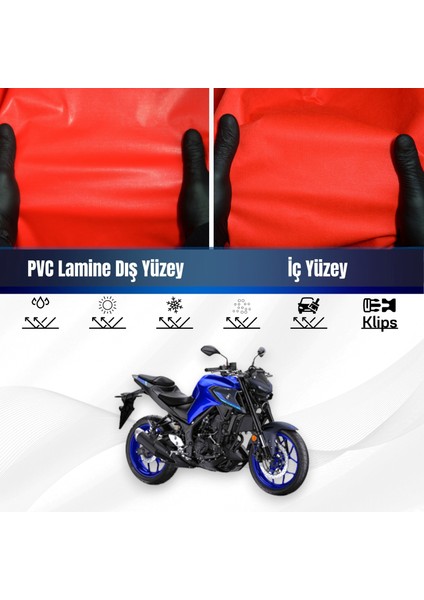 Yamaha X-Max 250 Abs Motosiklet Brandası Su Geçirmez Branda Kırmızı Branda Motor Branda Xl