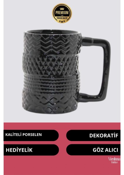 Deluxe Tasarım Dekoratif Estetik Armağan Sevgili Dost Aşk Arkadaş Porselen Motifli Kupa Bardak