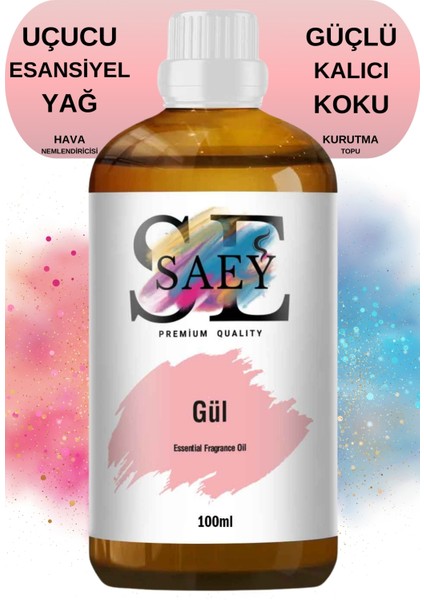 Gül Esansiyel Uçucu Koku Yağ Buhurdanlık Yağı Difüzör Esansı Hobi Esans 100ML