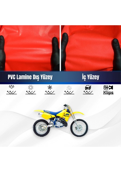 Suzukı V-Strom DL650 Motosiklet Brandası Su Geçirmez Branda Kırmızı Branda Motor Branda Xxl