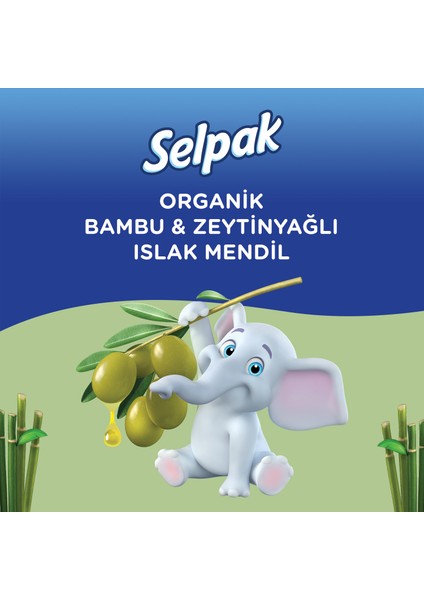 Organik Bambu Özlü & Organik Zeytinyağlı Islak Mendil 12'li 600 Yaprak modelleri