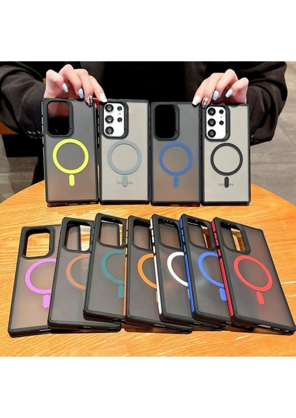 Samsung Galaxy S24 Ultra Uyumlu Kablosuz Şarj Destekli Antişok Koruma Mat Buzlu Yüzey Sert Kılıf fiyatları