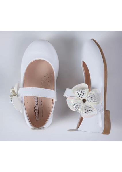 Kız Çocuk Beyaz Yonca Bantlı Babet fiyatları