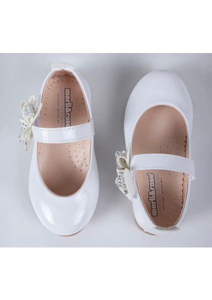 Kız Çocuk Beyaz Yonca Bantlı Babet indirimleri