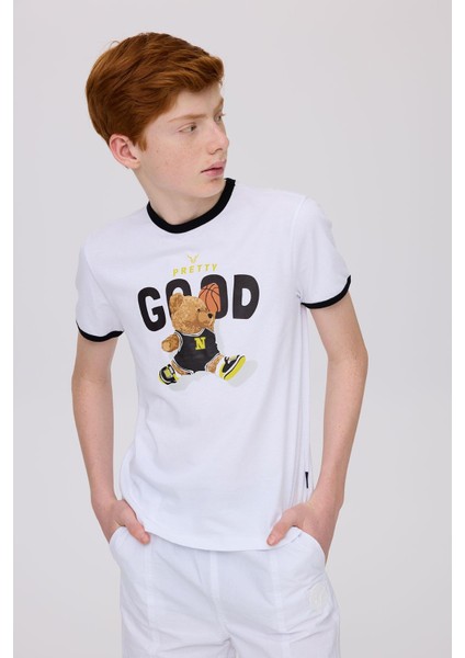 Erkek Çocuk Beyaz Tshirt modelleri