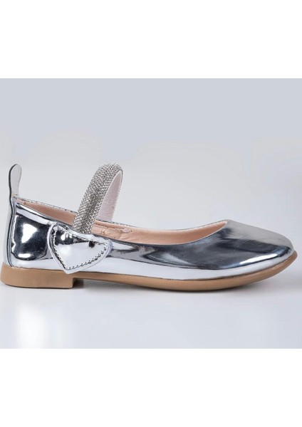 Kız Çocuk Kalpli Gümüş Babet fiyatları