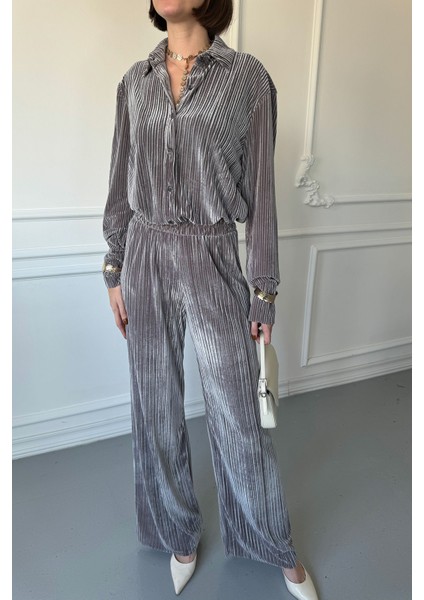 Premium Kadife Takım- Gri fiyatları