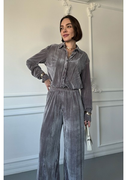 Premium Kadife Takım- Gri fırsatları