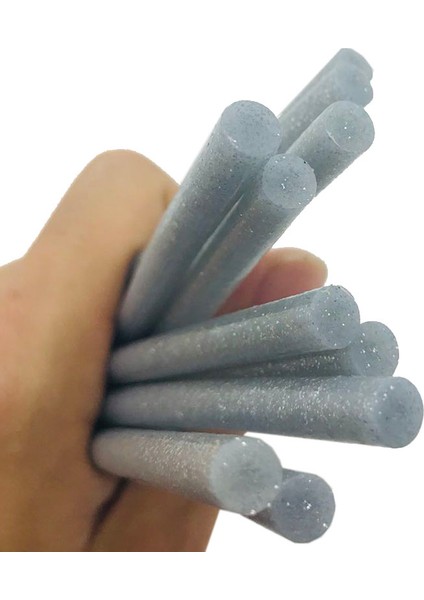 Renkli 7* Gümüş Simli Sıcak Tutkal Çubukları Yapıştırma Tabancası El Sanatları Telefon Kılıfı Albüm Tamir Aksesuarları Yapışkan Çubuk 10 Adet (Yurt Dışından) fiyatları