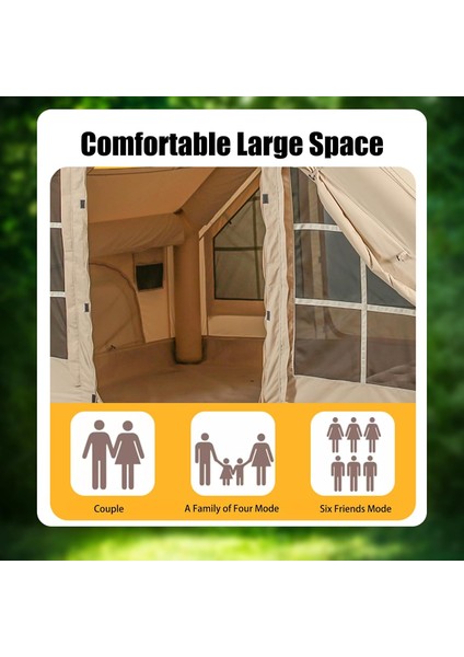 Tourus Şişme Çadır 300X210X200 cm 6,00M2 Çantalı Pompalı Lüx Şişme Çadır modelleri