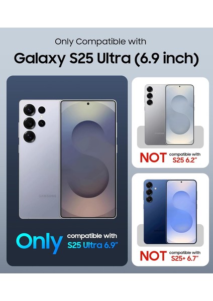 Samsung Galaxy S25 Ultra Kılıf Magsafe Wireless Kablosuz Şarj Destekli Sert Şeffaf Darbe Emici Kapak