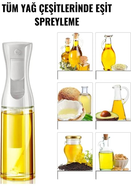 Lüks Cam Sprey Yağdanlık Airfryer,fırın Püskürtücü Yağlık Fısfıs Püskürtmeli Siyah ve Beyaz Renk fırsatları