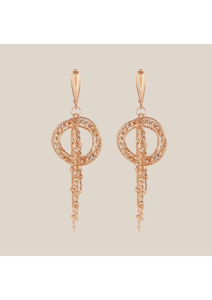 Dorikalı Rose Altın Küpe