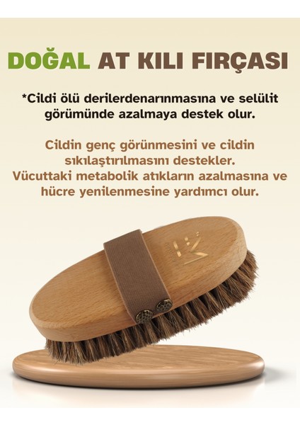 Kadın Sıkılaşma Hücre Yenilenmeye Yardımcı Seülit Karşıtı Doğal At Kılı Fırçası