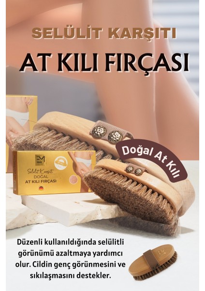 Kadın Sıkılaşma Hücre Yenilenmeye Yardımcı Seülit Karşıtı Doğal At Kılı Fırçası