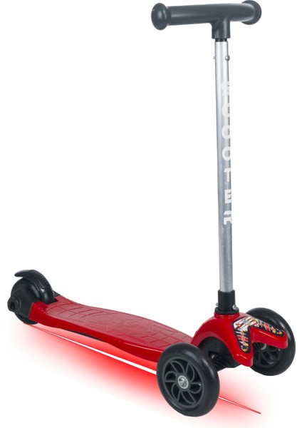 Colorwase LED Işıklı 4 Kademe(50-65 Cm) Ayarlanabilir 3 Tekerlekli Scooter