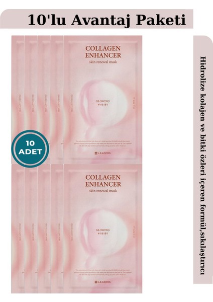 Collagen Enhancer Skin Renewal Cilt Yenileyici Maske 10 Adet