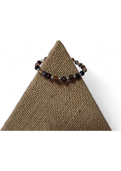 Erkek Bileklik Doğaltaş Göz Akik Kahverengi modelleri