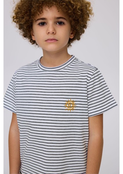Bg Store Erkek Çocuk Çizgili Tshirt