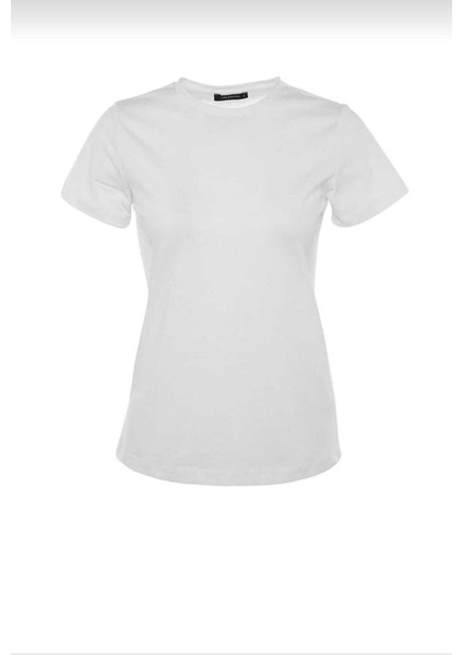 %100 Pamuk Süper Kalite Kadın Tişört Düz Renk Beyaz Bisiklet Yaka Organik Pamuk Penye T-Shirt fiyatları