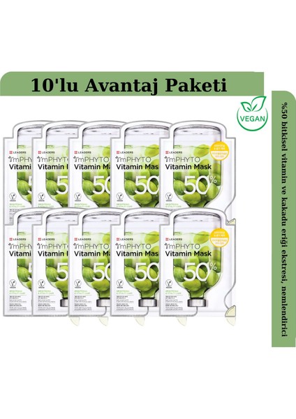 Imphyto Vitamin Içerikli Maske 10 Adet