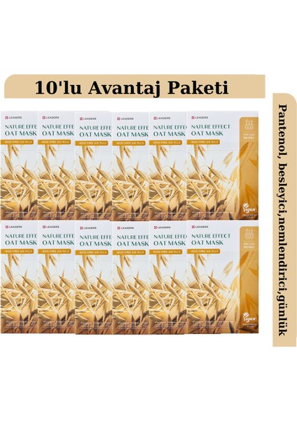 Nature Effect Yulaflı Besleyici Maske 10 Adet