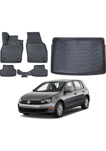 Volkswagen Golf 6 2010 Model Bagaj Havuzu Paspas Takımı Maxi Eva Serisi