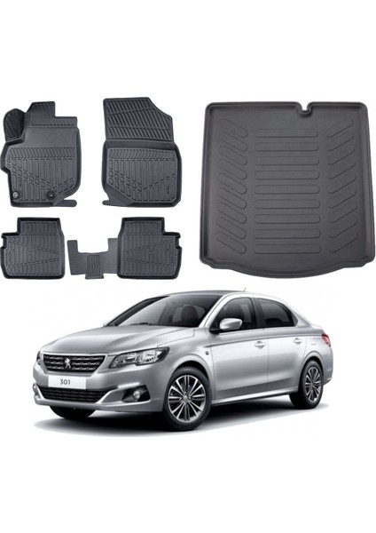 Peugeot 301 2019 Model Bagaj Havuzu Paspas Takımı Maxi Eva Serisi