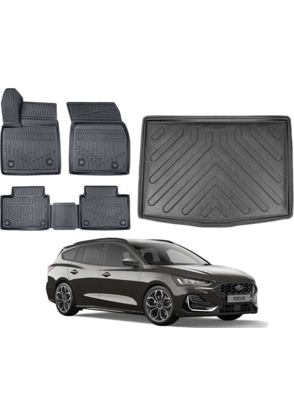 Ford Focus 5 Stw 2021 Model Alt Bagaj Havuzu Paspas Takımı Maxi Eva Serisi