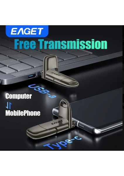 SU50 256Gb.Yüksek Hızlı 560Mbs İphone 15/16 Type-C Girişli Tüm Telefonlara Uygun Otg Çift Giriş Metal Sağlam Orjinal