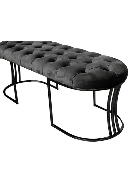 Viego Siyah Bench Puf,metal indirimleri