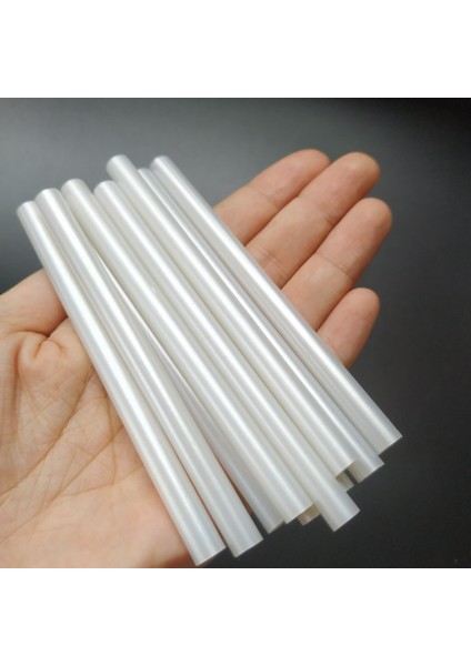100MM Tarzı 7 mm Beyaz Inci Parlaklığında Sıcak Tutkal Çubuğu Metalik Beyaz Kendin Yap El Sanatları Üretim, Dekorasyon, Bakım 7 Adet (Yurt Dışından)