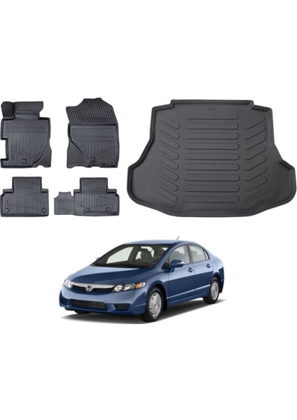Honda Civic 2006 Model Bagaj Havuzu Paspas Takımı Maxi Eva Serisi