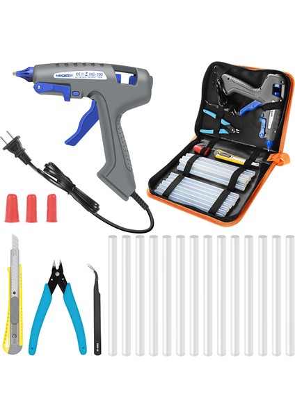 Handskıt Yüksek Güç 100W Elektrikli Yapıştırıcı Tabanca ile 7mm* Yapıştırıcı Çubuk Sıcak Dıy Eritme Yapıştırıcı Tabanca Onarım Araçları (Yurt Dışından)