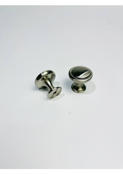Zamak İstikbal Düğme Kulp - İnox - 40 mm - 5 Adet