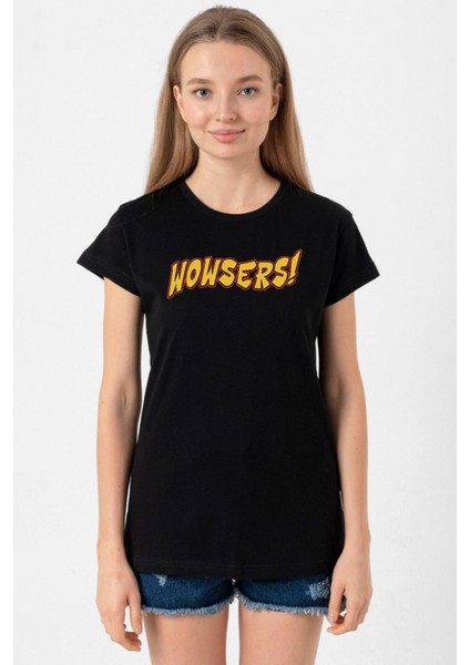 Inspector Gadget Wowsers Siyah Kadın Tshirt