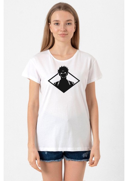 Jujutsu Kaisen Anime Sukuna White Head Beyaz Kadın Bisikletyaka Tshirt